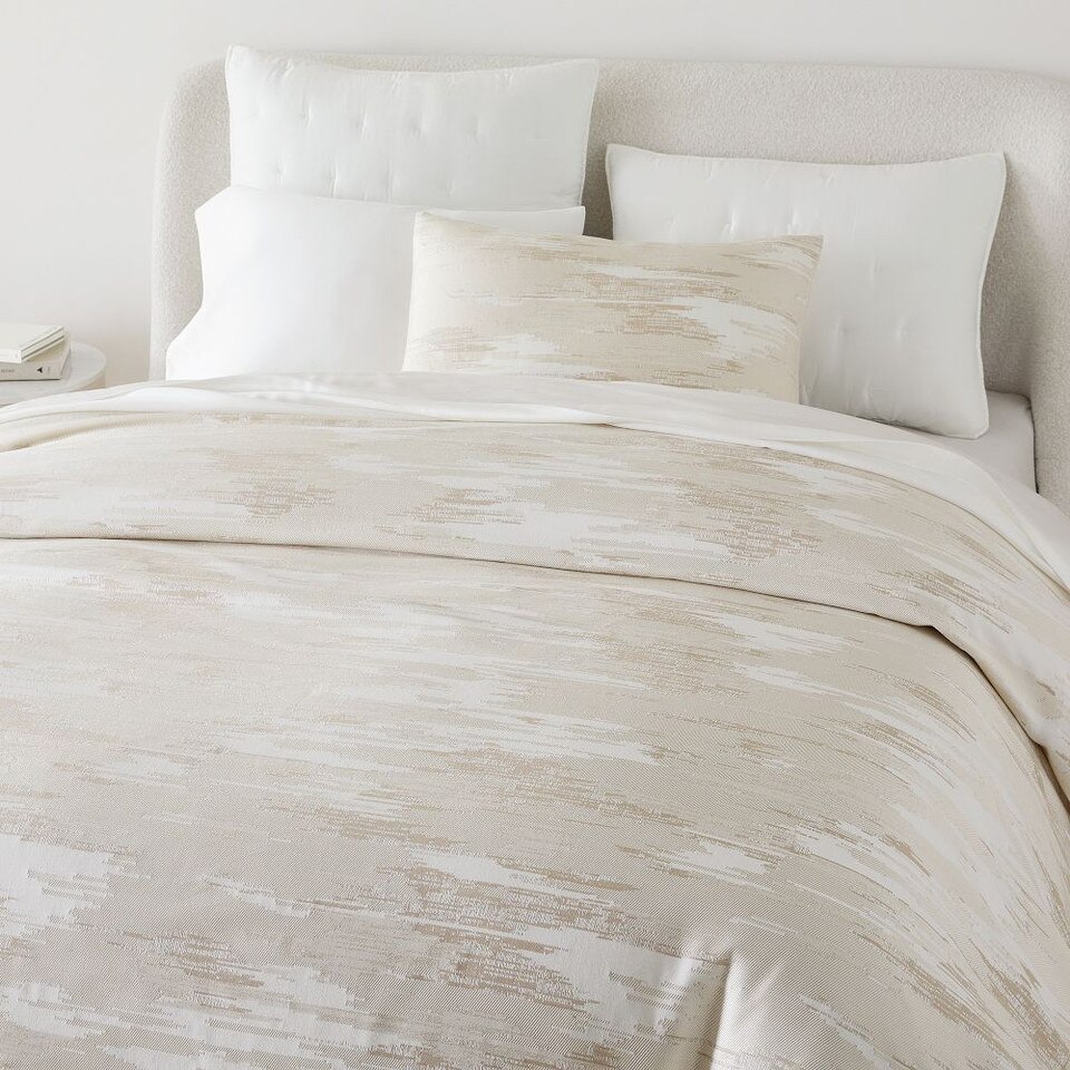 Silky TENCEL™ Jacquard Twill Quilt Cover & Pillowcases West Elm UK